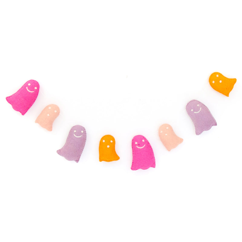 Pastel Ghost Felt Halloween Garland - Monogram Market