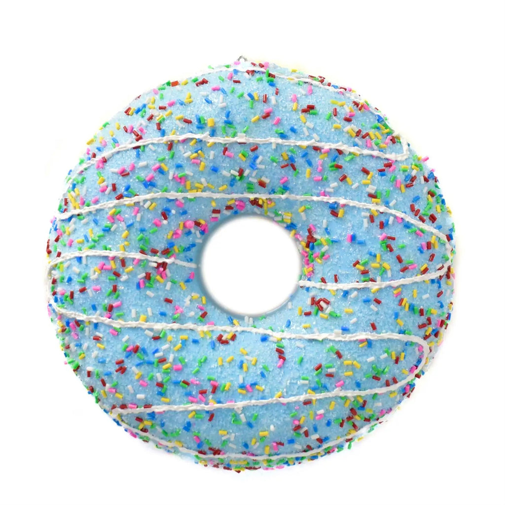 Sprinkle Covered Donut Ornament - Blue, 5.7" - Monogram Market