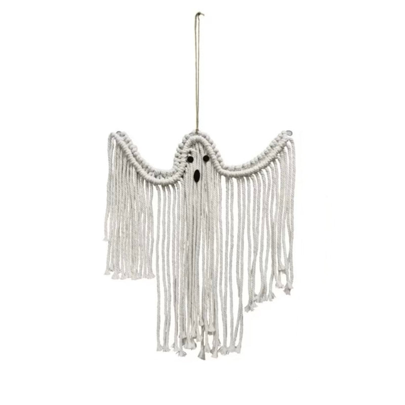 Macrame Hanging Ghost Halloween Decor - Monogram Market