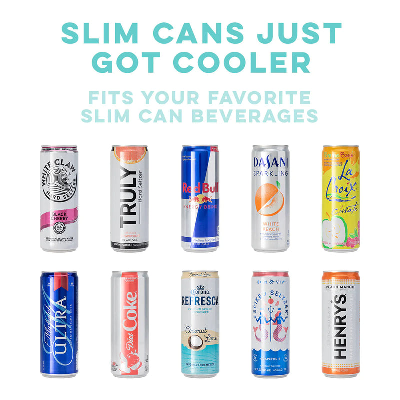 SWIG 12 oz Skinny Can Cooler, Lazy River - Monogram Market