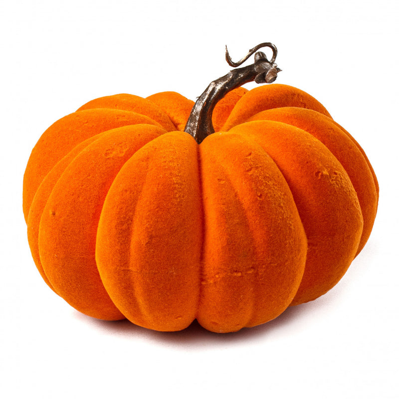 Flocked Pumpkin - Orange, 7" - Monogram Market