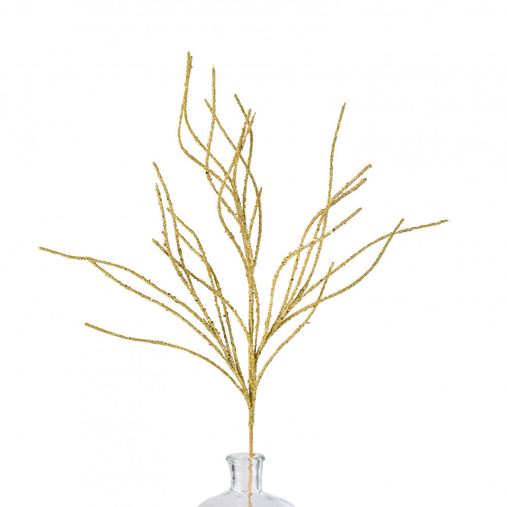 Glitter Twig Spray - Gold, 30" - Monogram Market