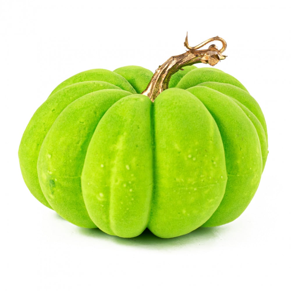 Flocked Pumpkin - Lime Green, 7" - Monogram Market