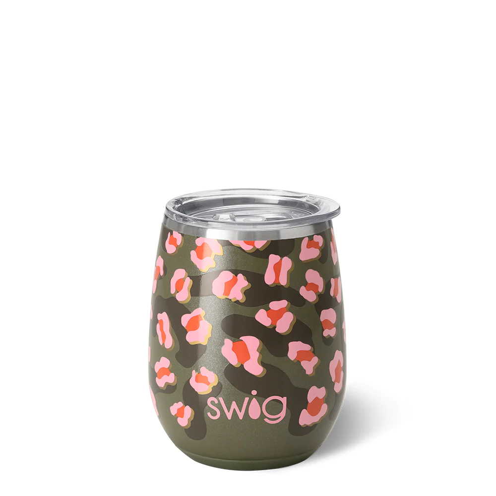 SWIG - 14 oz Stemless Wine Cup, On The Prowl - Monogram Market
