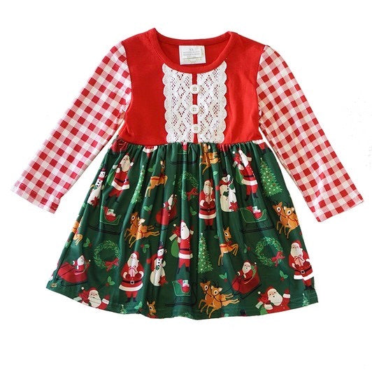 Christmas Red Plaid Dress - Monogram Market