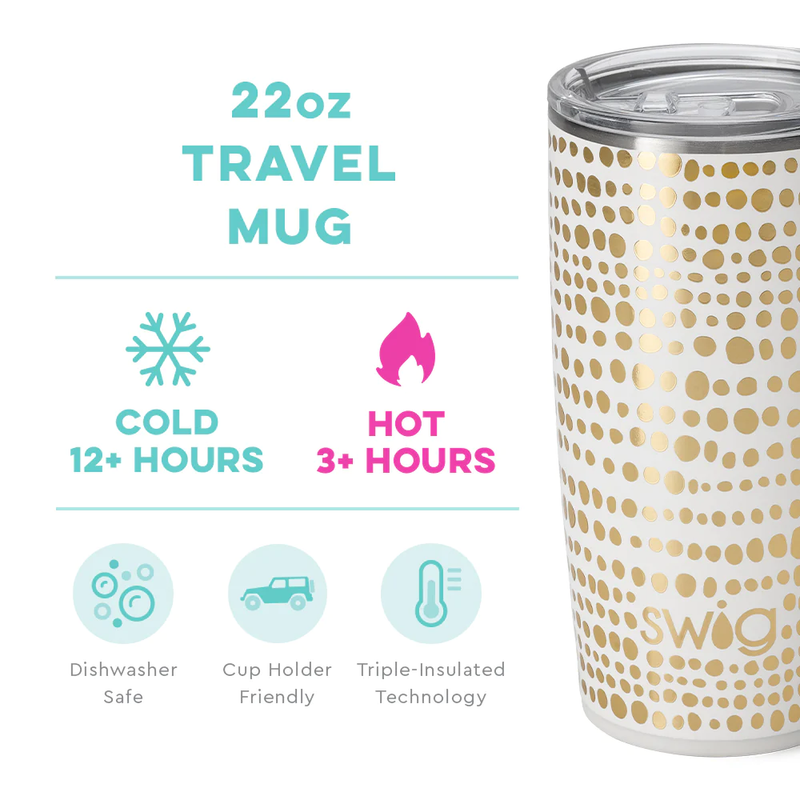 SWIG - 22oz Travel Mug, Glamazon Gold - Monogram Market