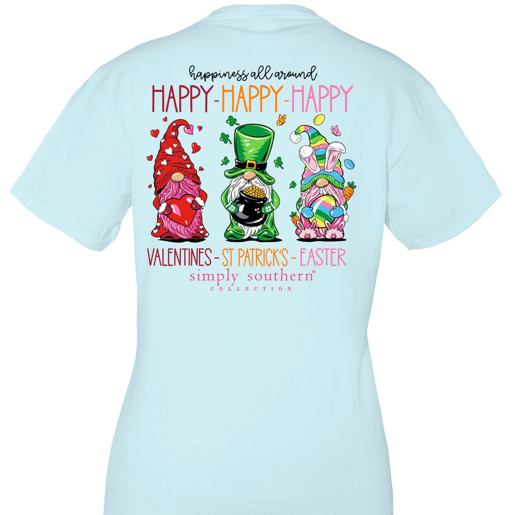 Simply Southern YOUTH - Short Sleeve Tee, HAPPY - Monogram Market