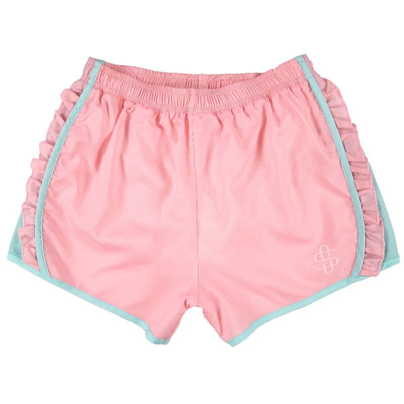 Simply Southern - YOUTH Preppy Shorts, PINK - Monogram Market
