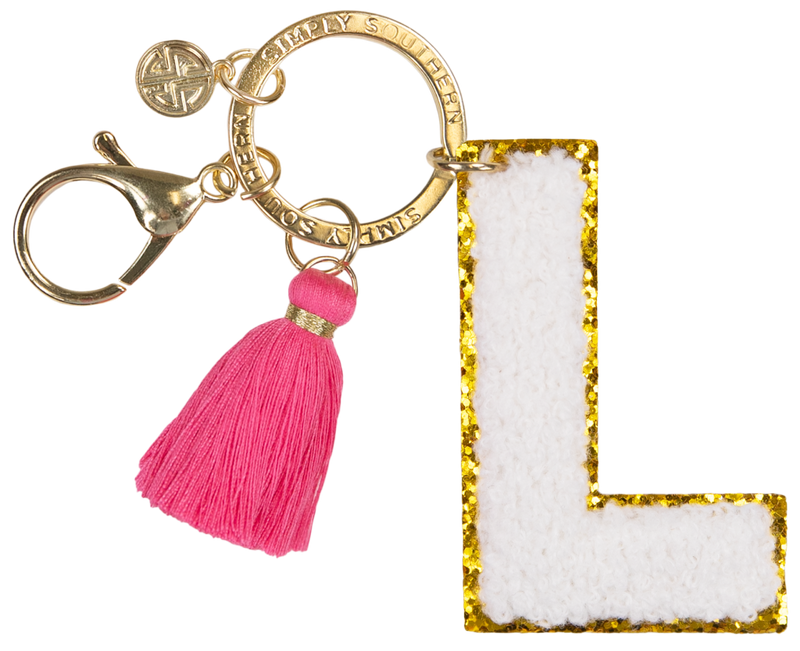 Simply Southern - Sparkle Letter Initial Keychain - Monogram Market