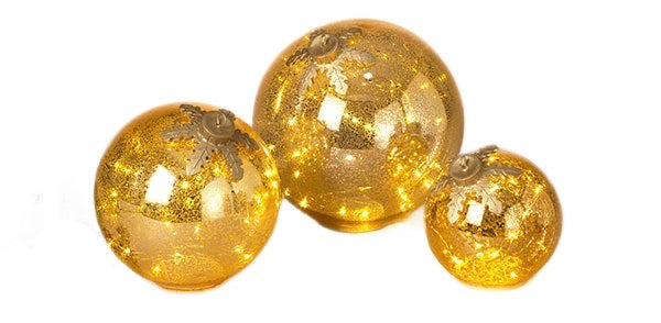 Large Lighted Mercury Glass Christmas Ornament