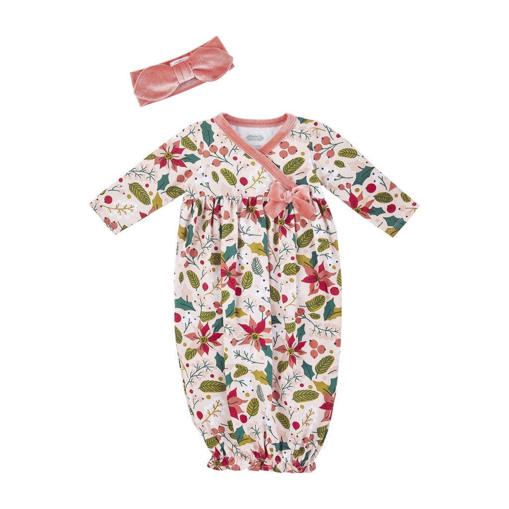 Mud Pie Baby - Poinsettia Gown Set - Monogram Market
