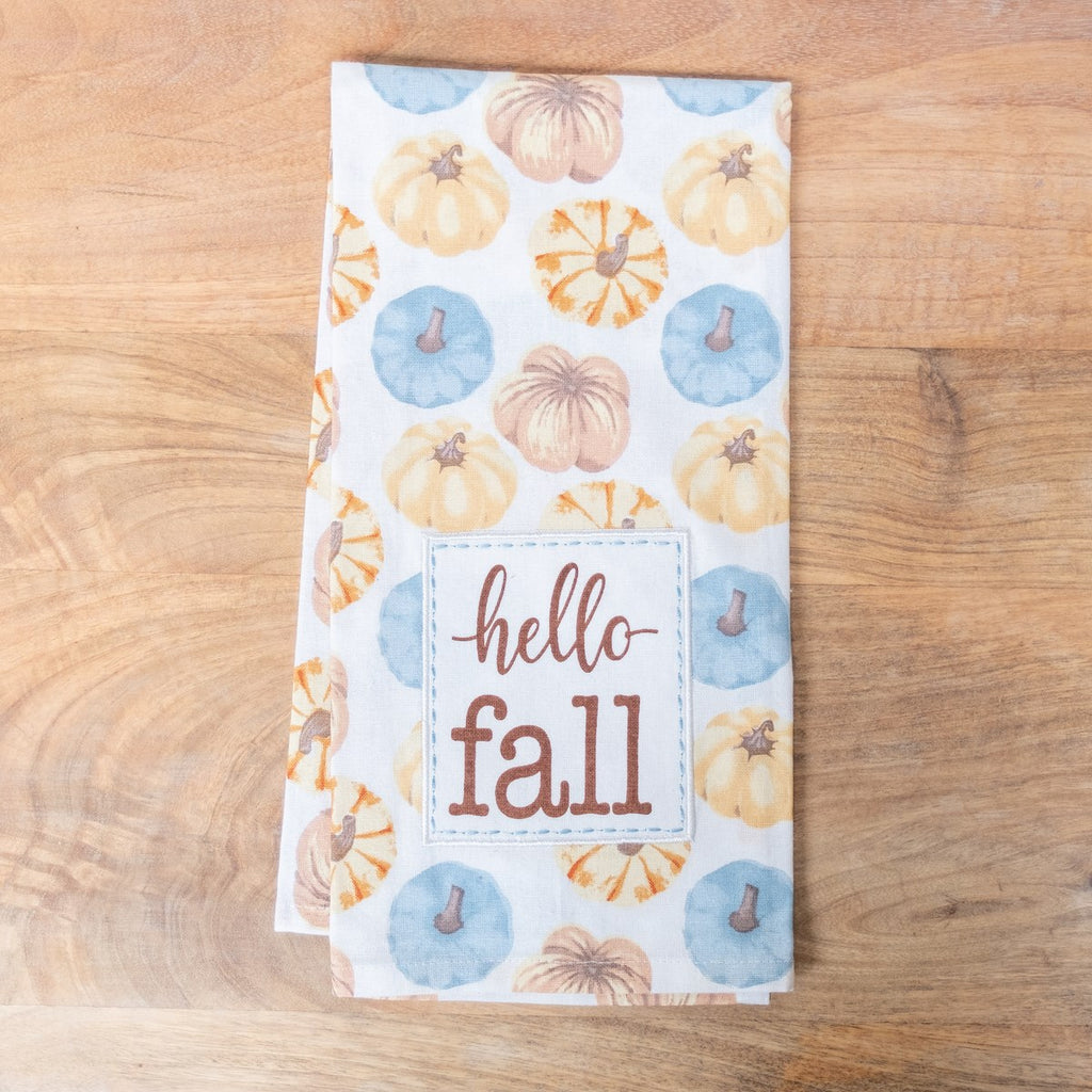 Hello Fall Pumpkin Hand Towel - Monogram Market