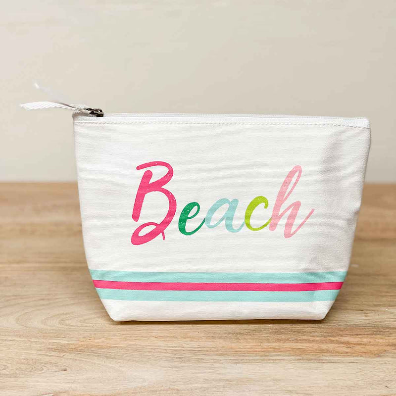 Beach Stripe, Shore Cosmetic Bag - Monogram Market