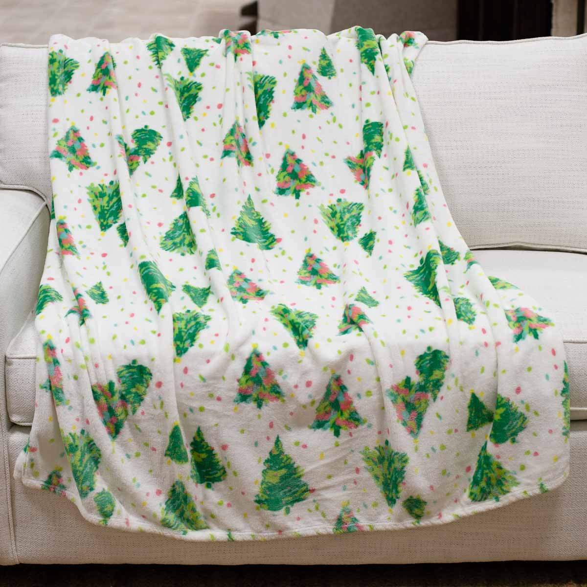 Celebration Tree Christmas Throw Blanket - Thumbnail 2