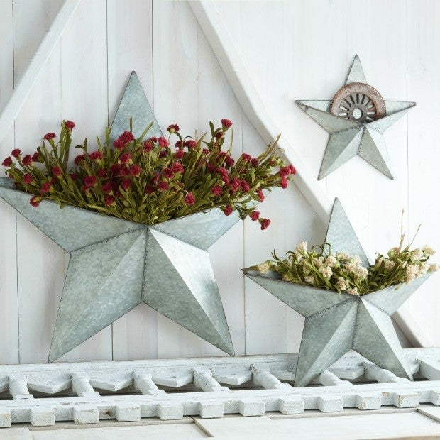 Galvanized Metal Pocket Star, Wall Decor - Monogram Market