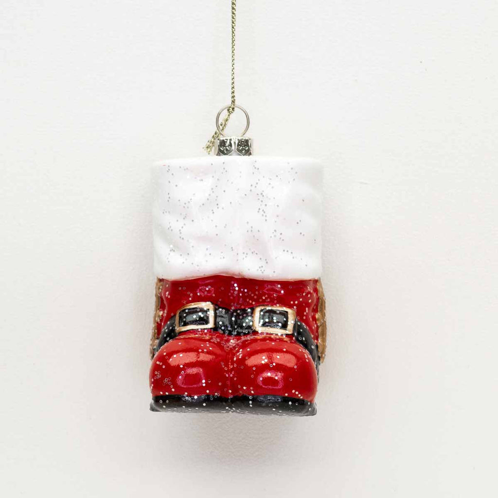 Santa Boots Christmas Ornament, 3.25" - Monogram Market
