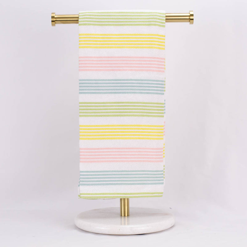 Springtime Stripe Hand Towel, Multi - Monogram Market