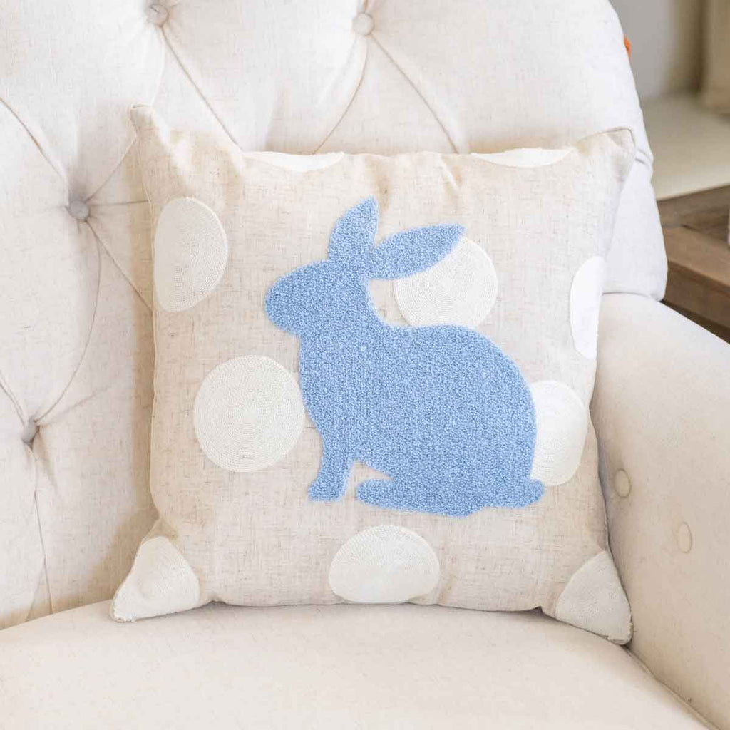 Easter Bunny Embroidered Pillow - Monogram Market