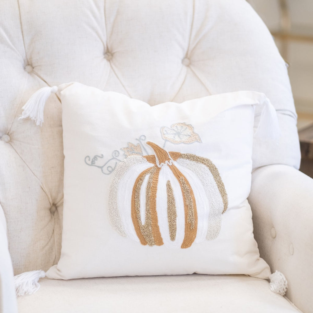 Pumpkin Tassel Pillow - Monogram Market