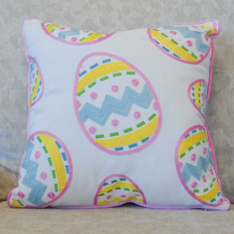 Easter Egg Embroidered Pillow - Monogram Market