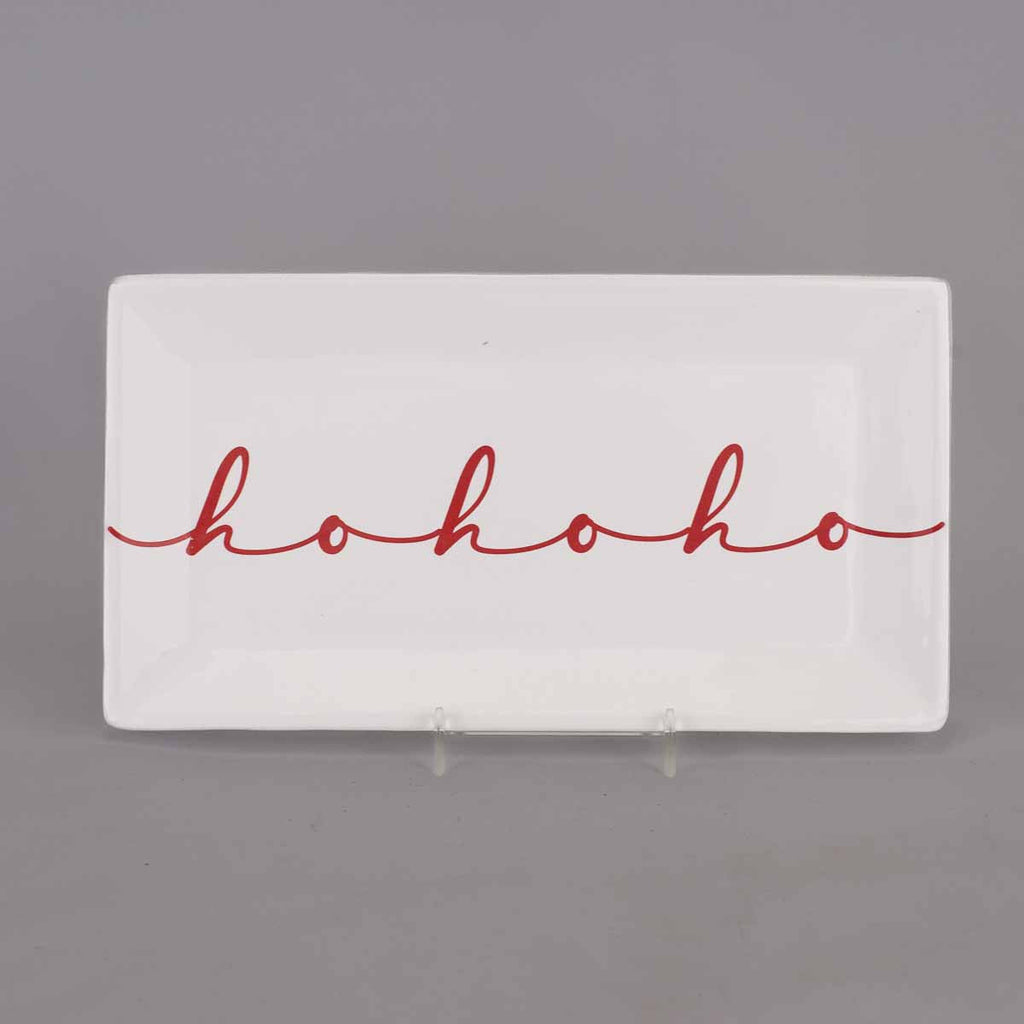 HoHoHo Rectangle Christmas Serving Platter - Monogram Market