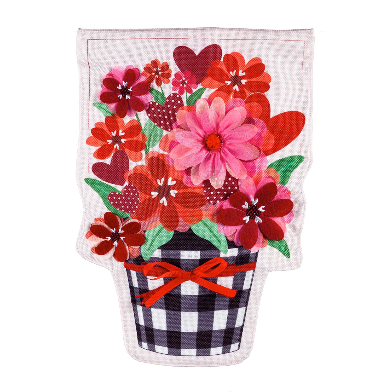 Monogram Market Flower Pot Garden Flag