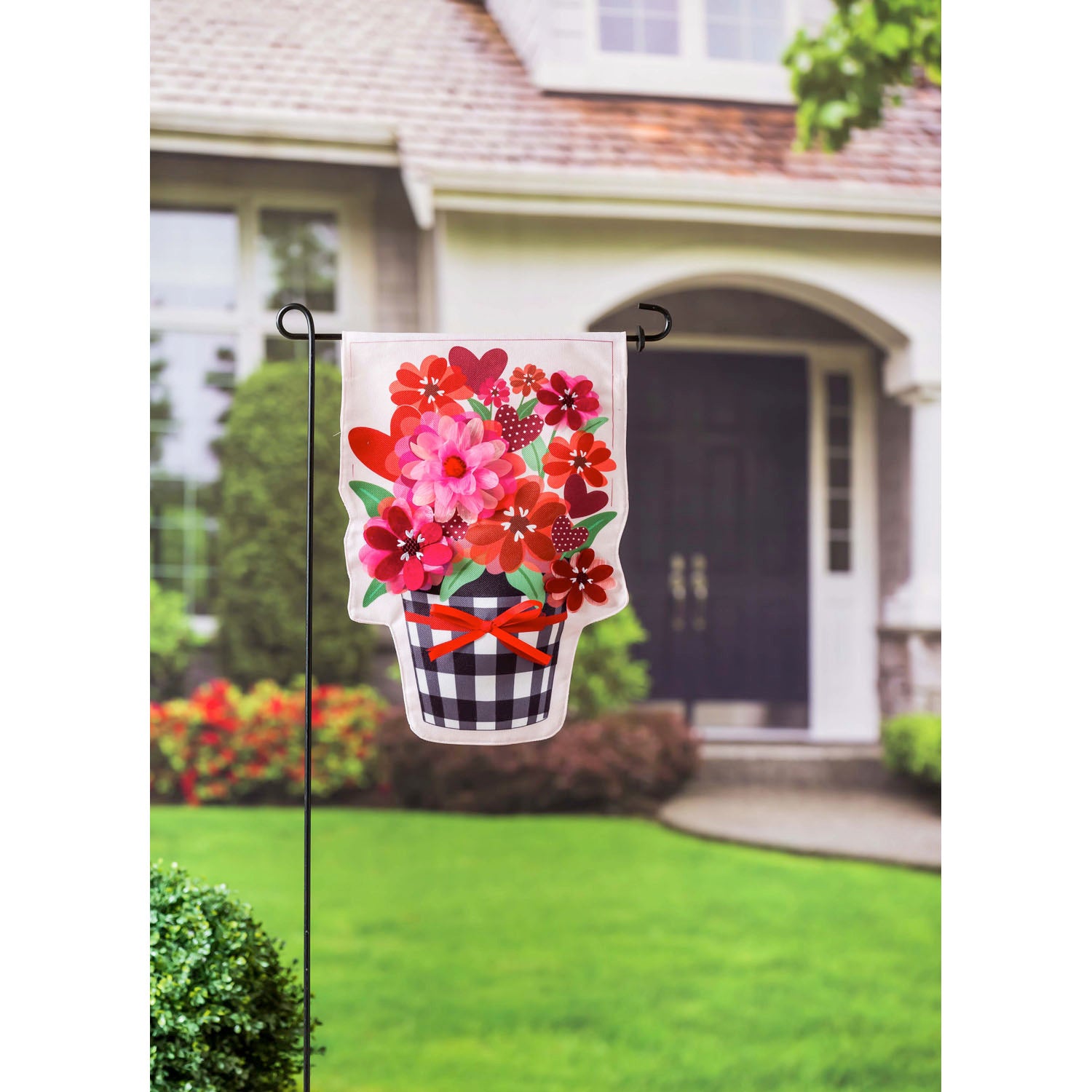 Monogram Market Flower Pot Garden Flag - Thumbnail 2