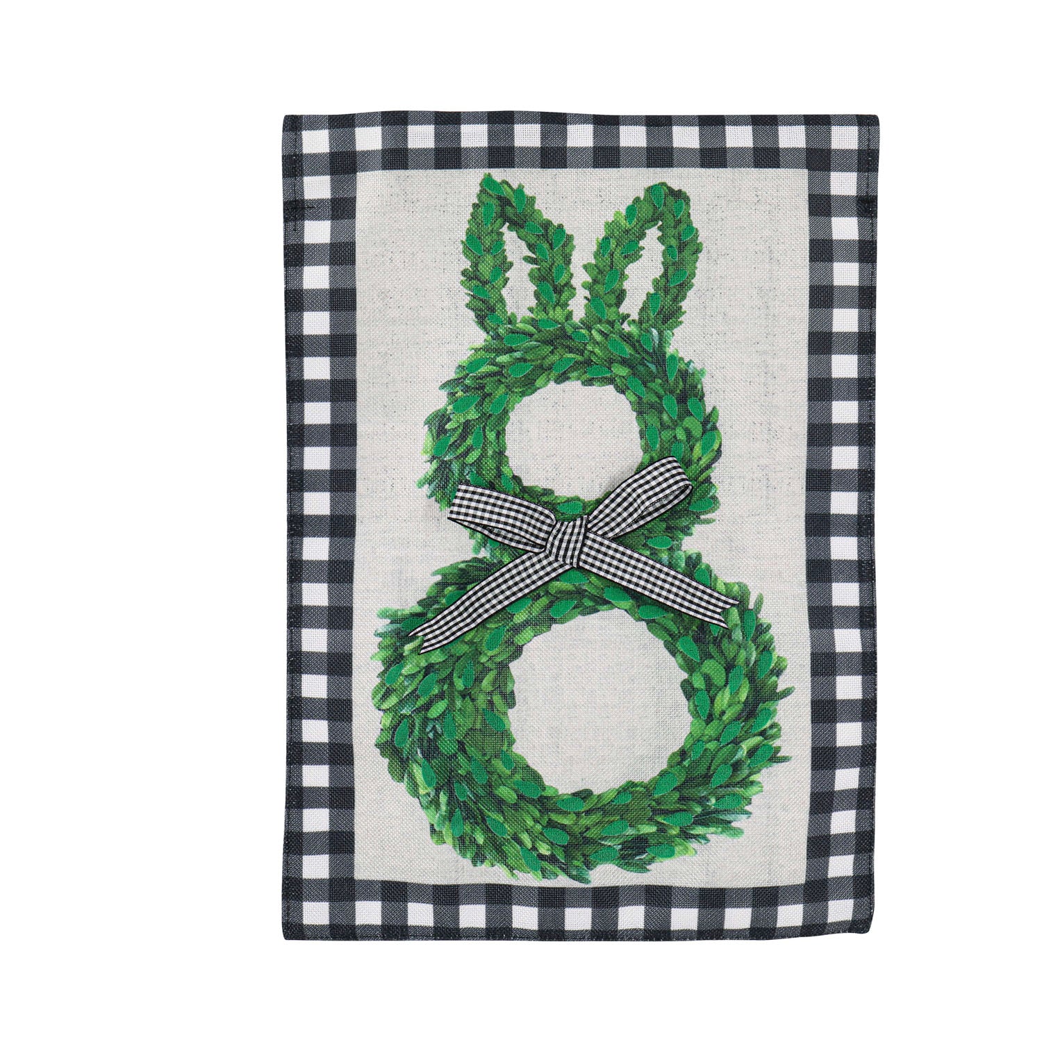 Monogram Market Boxwood Bunny Garden Flag