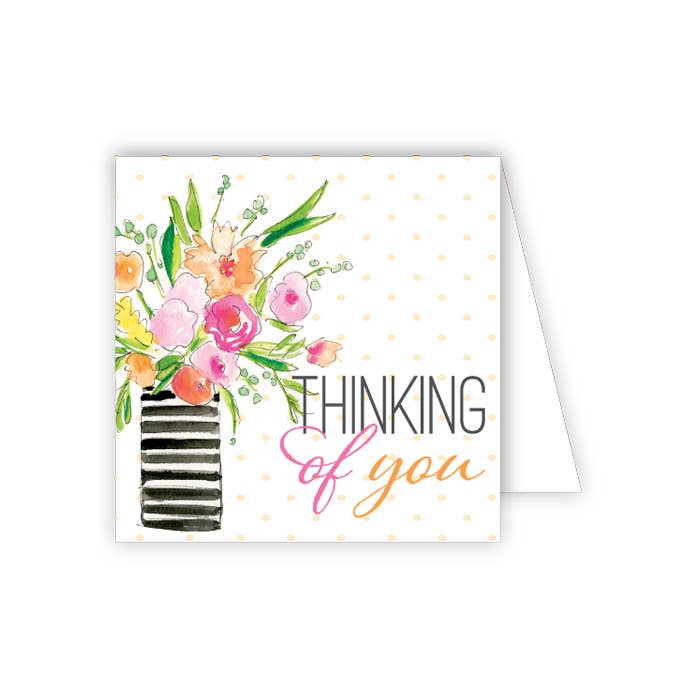 RosanneBeck Collections - Thinking of You Vase of Flowers Enclosure Card - Monogram Market
