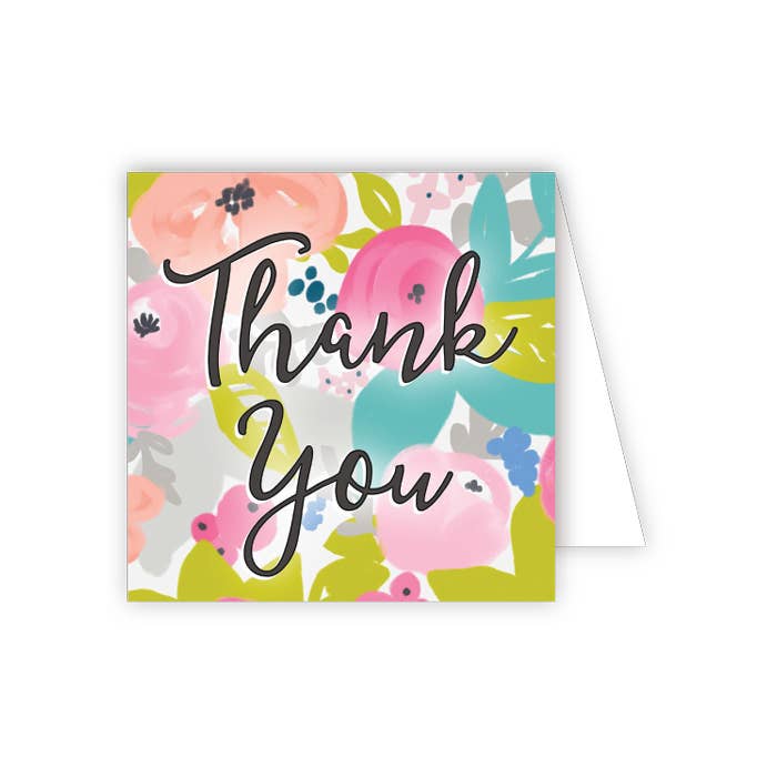 RosanneBeck Collections - Thank You Bright Floral Enclosure Card - Monogram Market