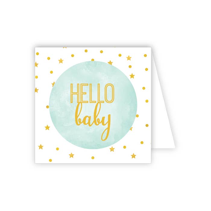 RosanneBeck Collections - Hello Baby Blue Enclosure Card - Monogram Market