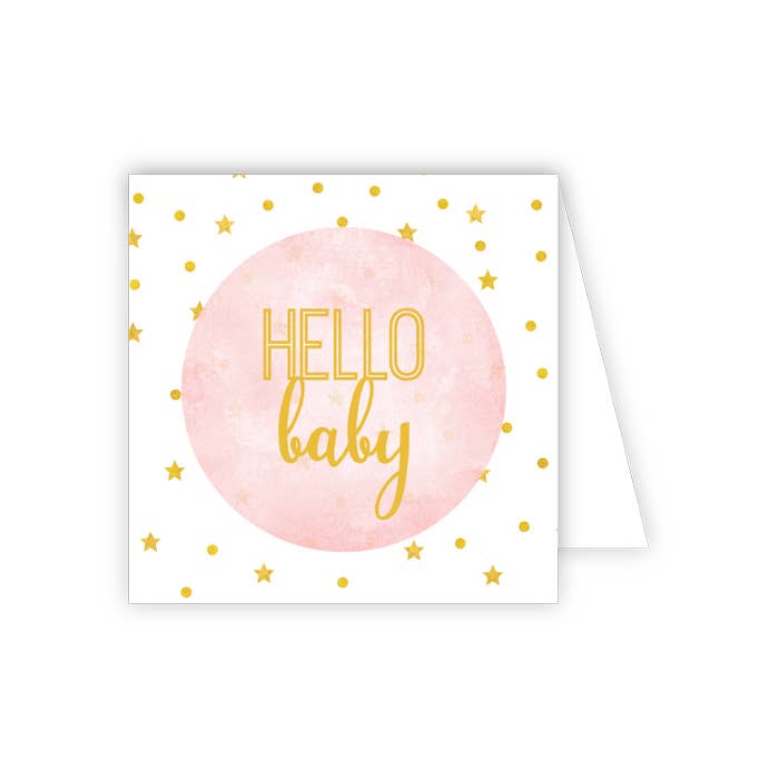 RosanneBeck Collections - Hello Baby Pink Enclosure Card - Monogram Market