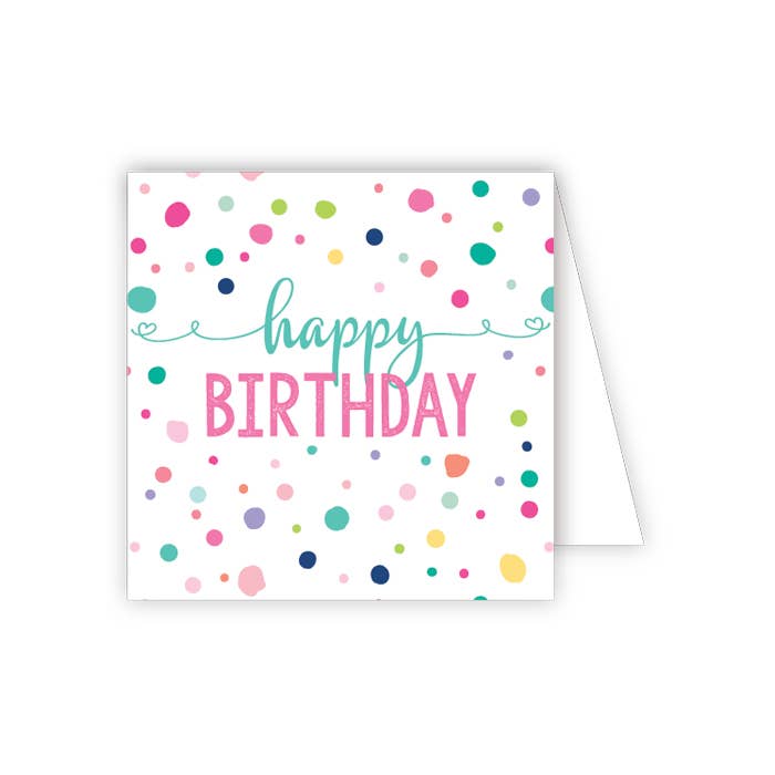 RosanneBeck Collections - Happy Birthday Colorful Dots Enclosure Card - Monogram Market
