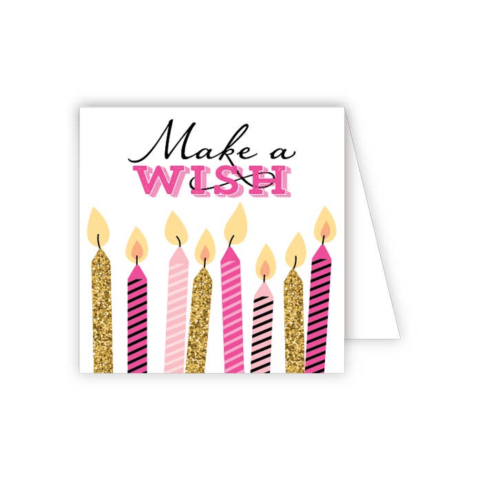 RosanneBeck Collections - Make a Wish Enclosure Card Pink - Monogram Market