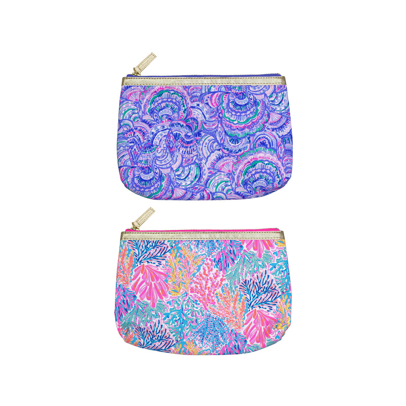 Lilly Pulitzer Insulated Snack Set, Happy As A Clam & Splashdance - Monogram Market