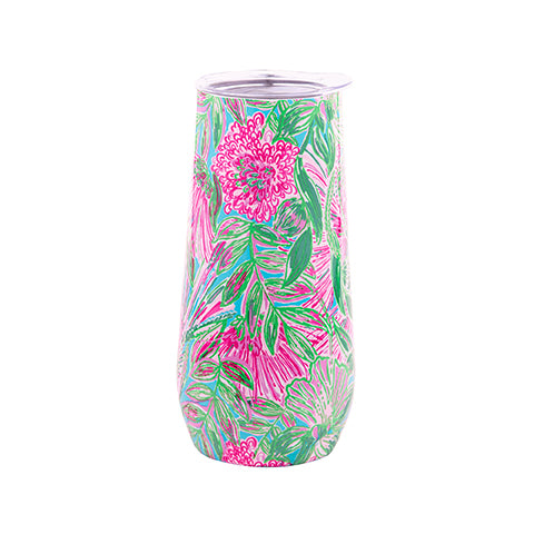 Lilly Pulitzer Stainless Steel Champagne Flute, Coming in Hot - Monogram Market