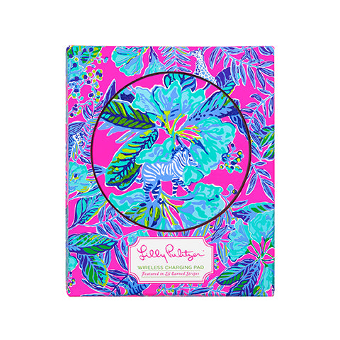 Lilly Pulitzer Wireless Charging Pad, Lil Earned Stripes - Monogram Market