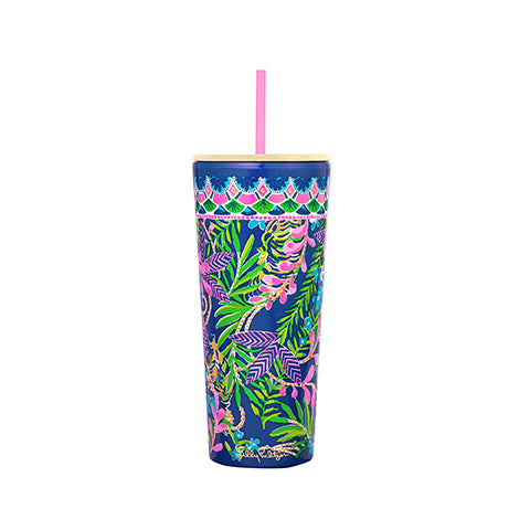 Lilly Pulitzer Acrylic Tumbler with Straw, How You Like Me Prowl - Monogram Market