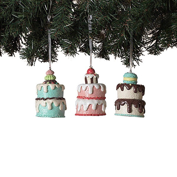 Holiday Cake Christmas Ornament, 3.5" - Monogram Market