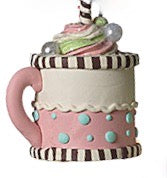 Ice Cream Sundae in a Mug Christmas Ornament, 3" - Monogram Market