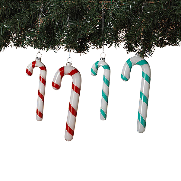 Glass Candy Cane Christmas Ornaments - Monogram Market