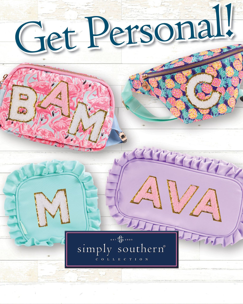 Simply Southern - Preppy Bags, CLEAR ZIP - Monogram Market