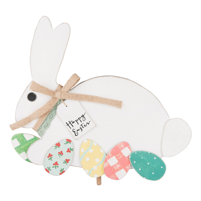 Happy Easter Bunny Wood Topper - Monogram Market