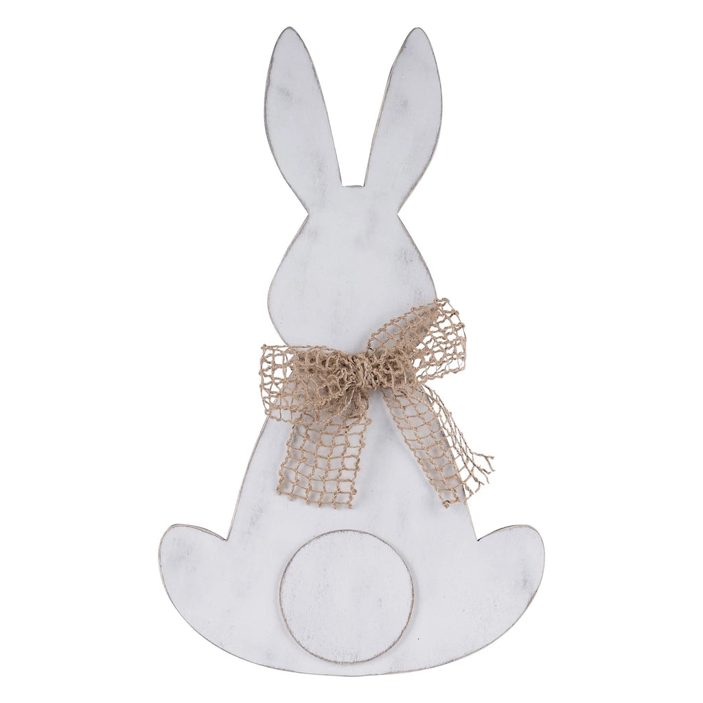 Bunny with Bow Wood Topper - Monogram Market