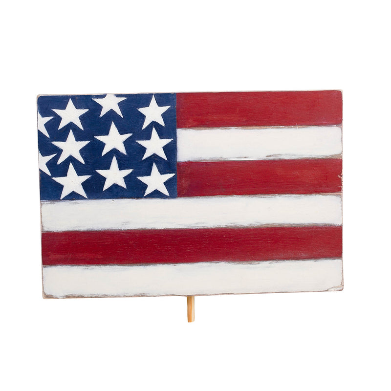 American Flag Wood Topper - Monogram Market