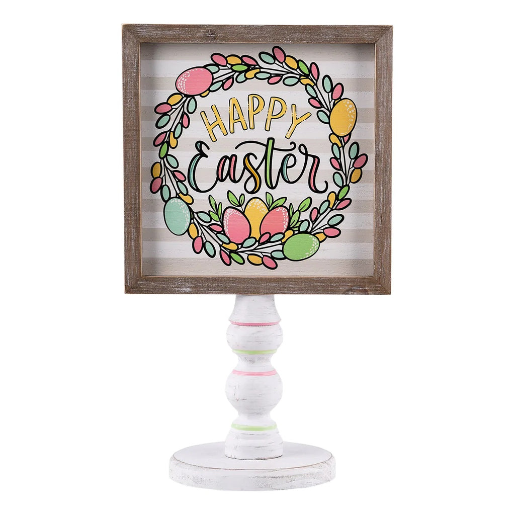 Happy Easter Egg Wreath Stand - Monogram Market