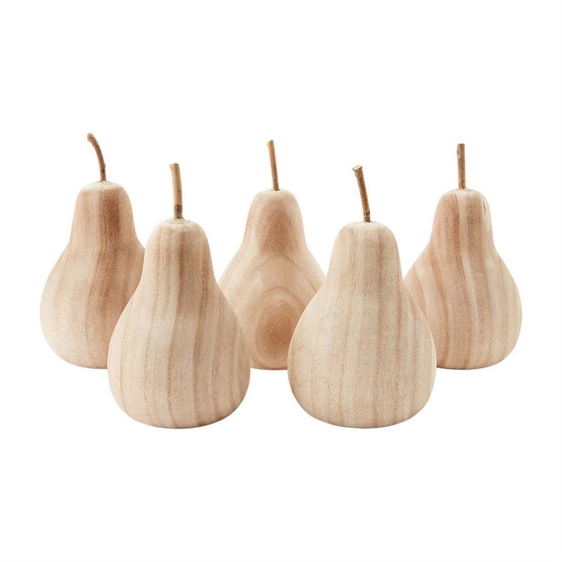 Mud Pie - Paulownia Decorative Wood Pears - Monogram Market