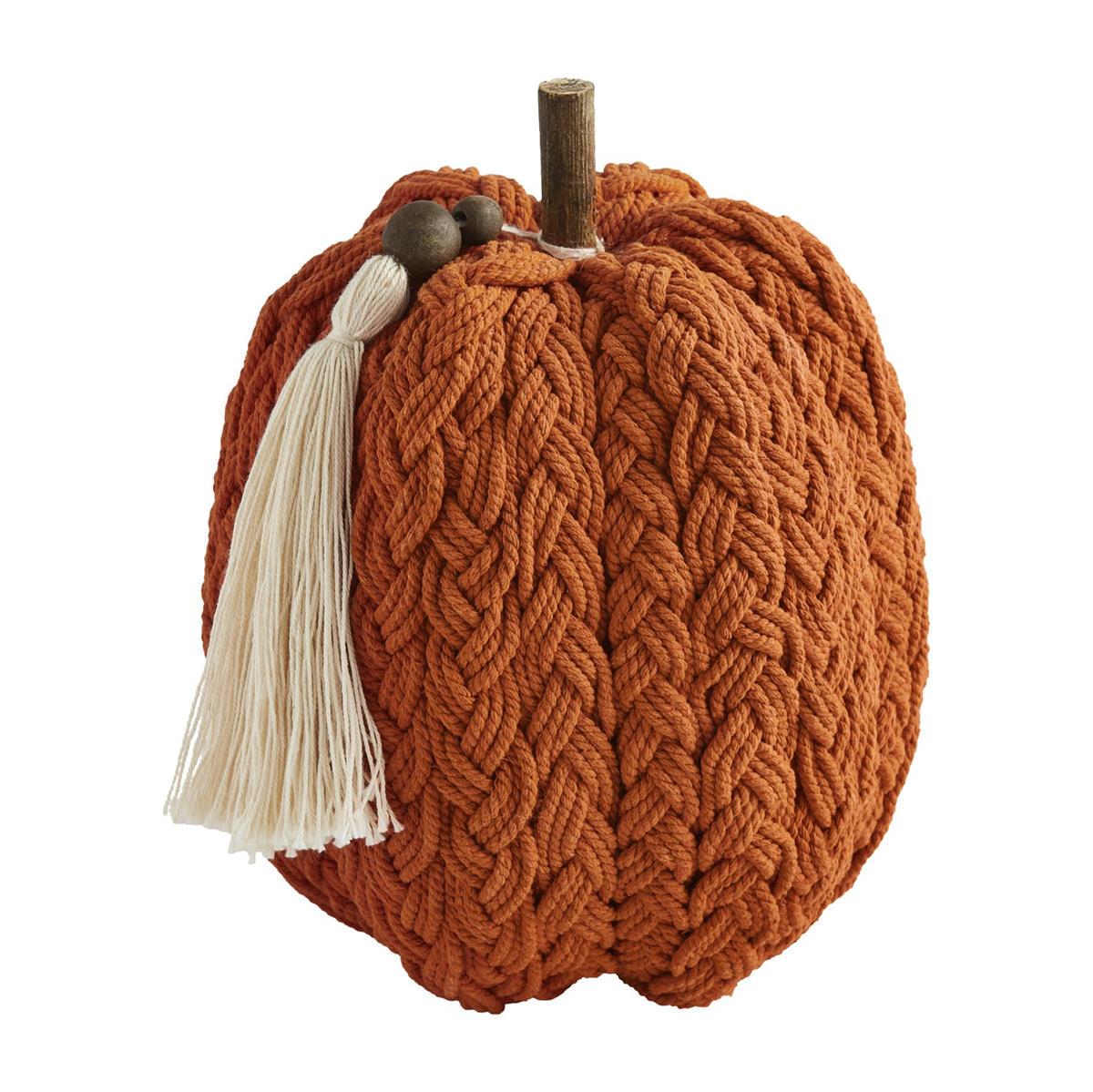 Cream Braided Rope Pumpkin - Thumbnail 3
