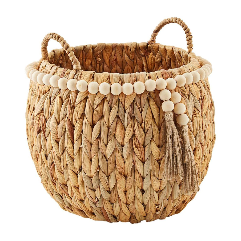Mud Pie - Beaded Hyacinth Baskets - Monogram Market