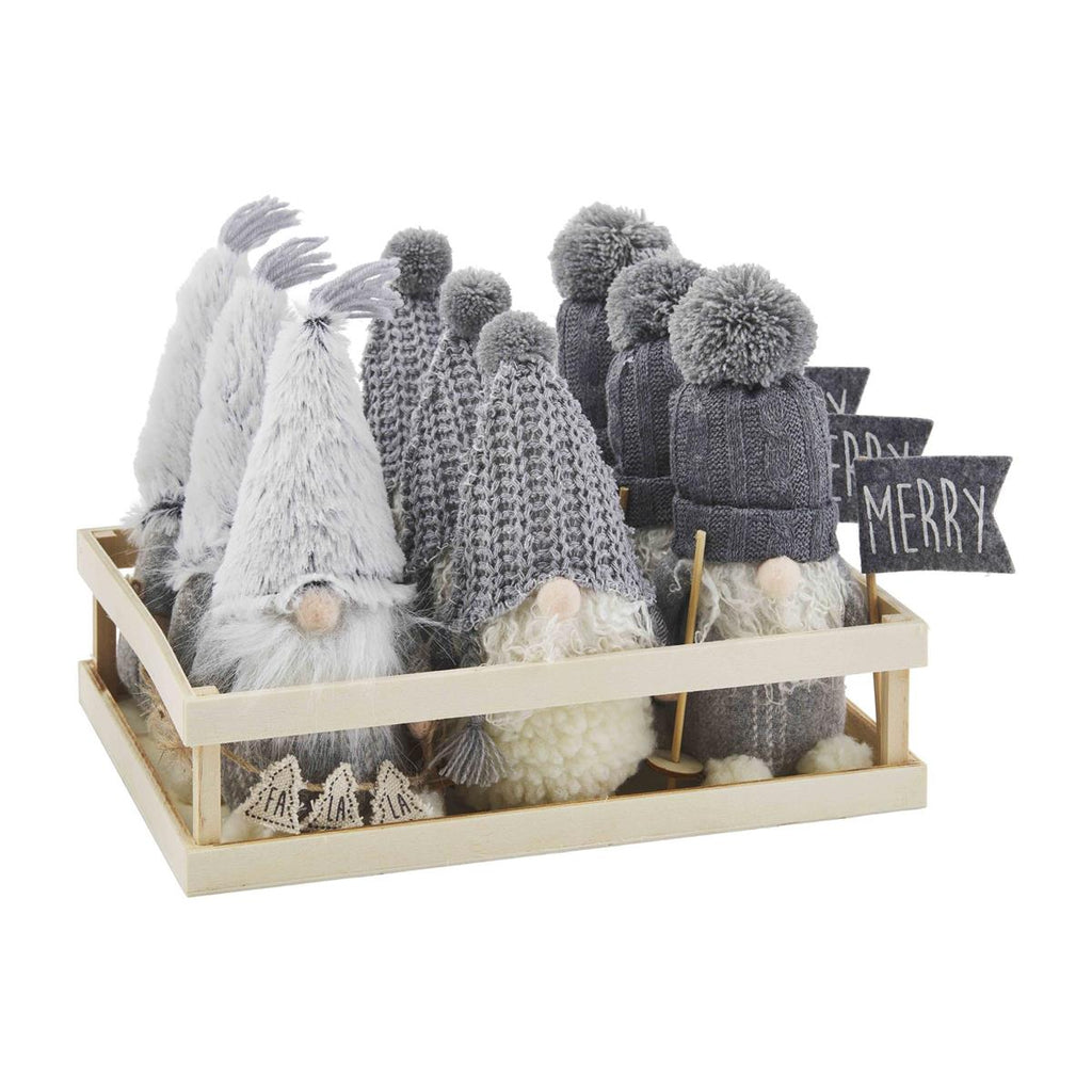 Mud Pie - Gray Holiday Mini Gnomes - Monogram Market